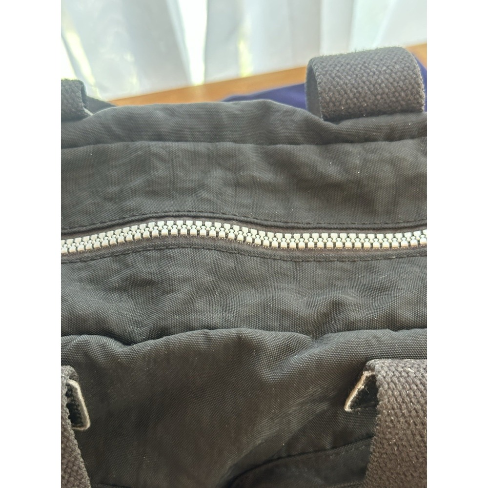Kipling black nylon crossbody shoulder bag multi-pocket organizer monkey charm - Picture 5 of 15